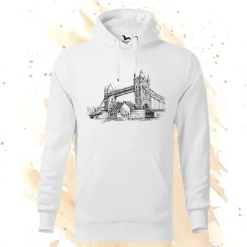 Dámská mikina Mikina - Tower Bridge Barva: Bílá (00), Velikost: XXL, Střih: Pánské