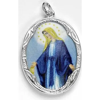 Šperk Stříbrný přívěsek porcelánový medailon Madonka - P158 M5-B (Stříbrný přívěsek medailon Madonka)