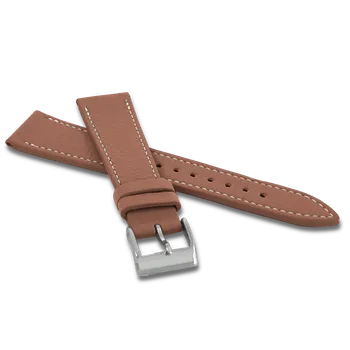 Řemínek na hodinky LAVVU Hnědý voděodolný řemínek DAVINCI z luxusní kůže Top Grain - 20 LSAAE20