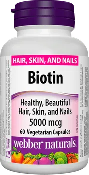 Webber Naturals Biotin 5000 mcg 60 cps.