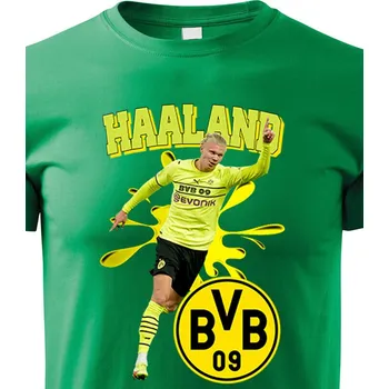 Chlapecké tričko Dětské tričko Erling Braut Haaland, Barva Zelená, Velikost 134 cm/8 roků, Canvas Dětské tričko Bezvatriko.cz 2032 - 3x