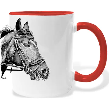Hrnek - Kůň Barva: Červená