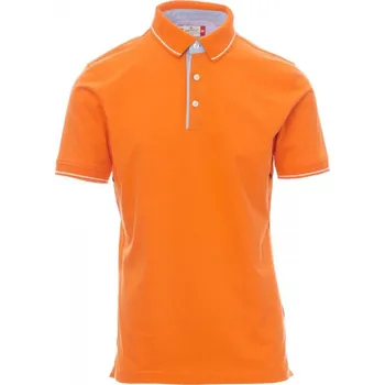pracovní tričko Pánská polokošile Payper CAMBRIDGE Barva: Oranžová/ Bílá, Velikost: 4XL