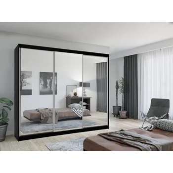 Šatní skříň ARK Šatní skříň LEXO, Černá 250 cm