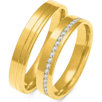 Prsten SOFIA zlatý dámský snubní prsten ZSO-277WYG-CZ