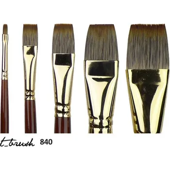 Umělecký štětec Štětec Simply-T Academy S840, krátká rukojeť - plochý Velikost štětce: 6