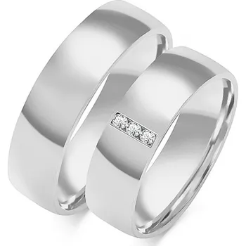 Prsten SOFIA zlatý dámský snubní prsten ZSO-121WWG-CZ