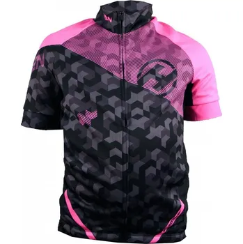 Cyklistické oblečení Dětský dres HAVEN SINGLETRAIL KID black/pink