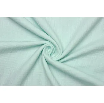 Dvojitá gázovina | mušelín - Zelená mint světlá