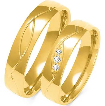 Prsten SOFIA zlatý dámský snubní prsten ZSA-152WYG-DIA