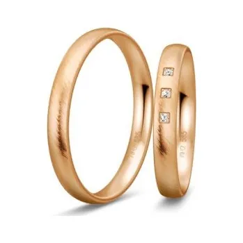 Prsten BREUNING zlaté snubní prsteny BR48/04965RG