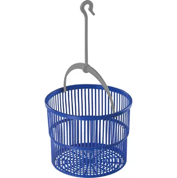 Kolíček na prádlo Heidrun Košík na kolíčky na prádlo s háčkem 19 x 19 cm modrý