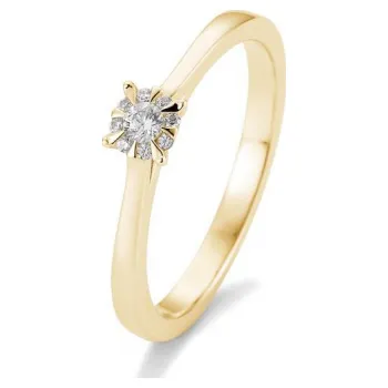 Prsten SOFIA DIAMONDS prsten ze žlutého zlata s diamantem 0,104 ct BE41/05763-Y-14K-51