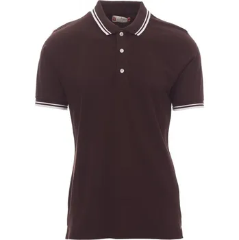 pracovní tričko Pánská polokošile Payper SKIPPER Barva: Hnědá/ Bílá, Velikost: 3XL