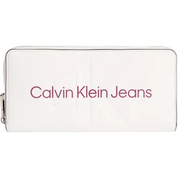 Peněženka CALVIN KLEIN DÁMSKÁ PENĚŽENKA SCULPTED MONO ZIP AROUND MONO CREME K60K607634 YBI
