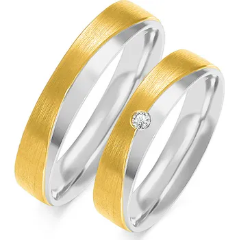 Prsten SOFIA zlatý dámský snubní prsten ZSOP-9WYG+WG