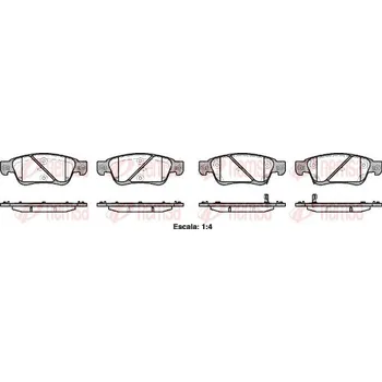 Brzdová destička Sada brzdových destiček, kotoučová brzda REMSA 1273.02