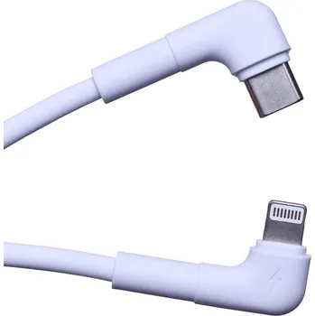 Datový kabel Maxlife MXUC-09 datový kabel USB-C / Lightning se zahnutými konektory 1m 27W white
