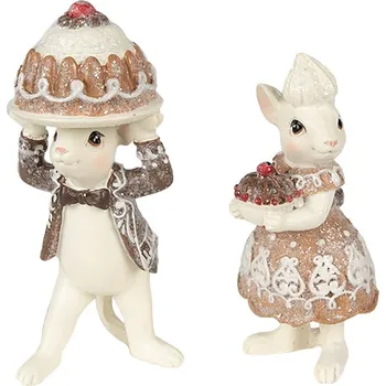 2ks dekorace socha Myška