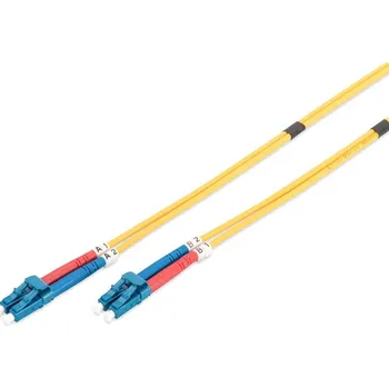 Síťový kabel Kabel Digitus Optic Patch, LC / LC, Singlemode, OS1, 09/125 µ, 10m - žlutý