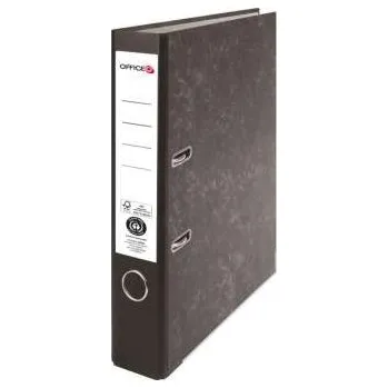 Pákový pořadač OFFICEO - A4, kartonový, 5 cm, mramor, černý hřbet
