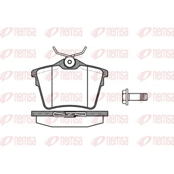 Brzdová destička Sada brzdových destiček, kotoučová brzda REMSA 1103.00