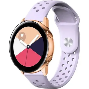 Příslušenství k chytrým hodinkám Silikonový sportovní řemínek 20mm pro hodinky Samsung / Huawei / Xiaomi / Garmin Barva: Levandulová