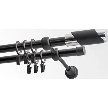 Garnýž kovová 460 cm dvouřadá - dvojitá 19 Paris černá