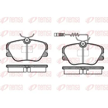 Brzdová destička Sada brzdových destiček, kotoučová brzda REMSA 0189.02