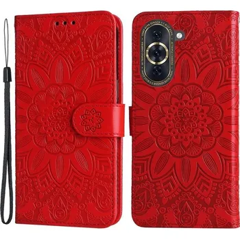 Pouzdro na mobilní telefon Sunflower zavírací pouzdro na Huawei Nova 10 Pro - červené