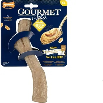 Hračka pro psa Nylabone hračka Gourmet klacek příchuť burákové máslo XL