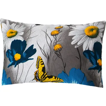 Bytový textil XPOSE® Bavlněný povlak na polštář KARLA - modrý/šedý 70x90 cm, Bavlna + Prodloužená možnost vrácení zboží do 50 dnů