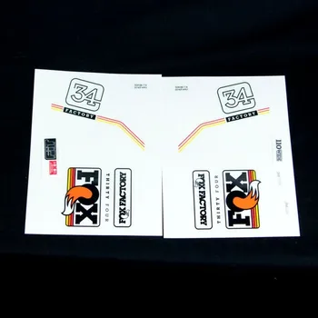 Vidlice na kolo NÁLEPKY FOX NA VIDLICI 34 SADA - F-S 2016 ČERNÉ NA BÍLOU VIDLICI