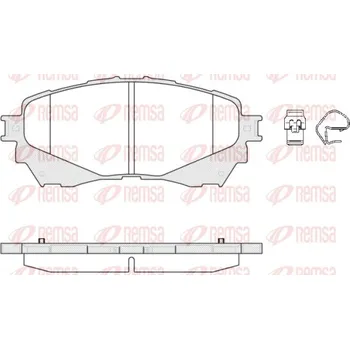 Brzdová destička Sada brzdových destiček, kotoučová brzda REMSA 1538.04