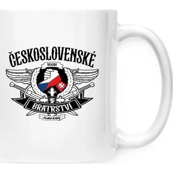Hrnek malý bílý s potiskem ČS bratrství navždy-hrneček