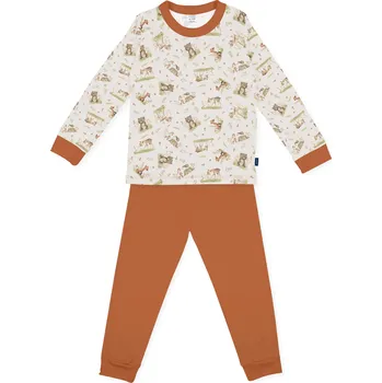 Dívčí pyžamo DARRÉ Dětské pyžamo Zvířátka na pasece - cihlová Velikost: 110
