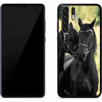 Pouzdro na mobilní telefon Gelový kryt mmCase na mobil Huawei P30 Pro - dva černí koně