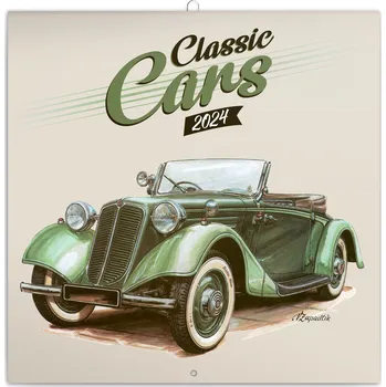 Kalendář Presco Group Václav Zapadlík poznámkový nástěnný kalendář Classic Cars 2024