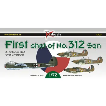 Plastikový model 1/72 First shots of No.312 Sqn, Liverpool Oct 1940