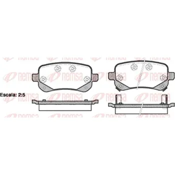 Brzdová destička Sada brzdových destiček, kotoučová brzda REMSA 1095.02