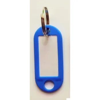 Jmenovky na klíče - 20 x 50 mm / 10ks / modrá