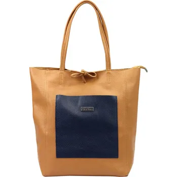 Kabelka Dámská kabelka MiaMore 01-060 DOLLARO velbloudí, granátové jablko + doprava zdarma