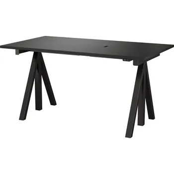 Psací stůl STRING Polohovací pracovní stůl Works, Black, 140 x 78 cm