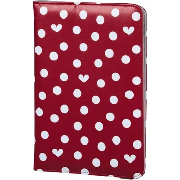 Pouzdro na tablet Dots univerzální obal na tablet do dozměru 25,6 cm s funkcí stojánku - červený
