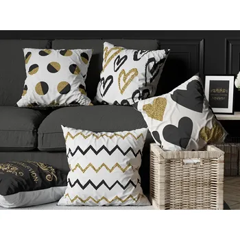 Dekorativní polštářek WALIA® Set povlaků na polštář LAPO 43x43 cm - 4ks, + Prodloužená možnost vrácení zboží do 50 dnů