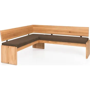 Hnědá rohová lavice s úložným prostorem masiv buk Sandy pravá strana 147x167