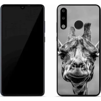 Pouzdro na mobilní telefon Gelový kryt mmCase na mobil Huawei P30 Lite - černobílá žirafa
