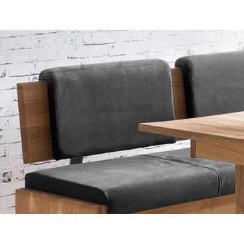 Šedá opěrka na záda k lavici Sandy