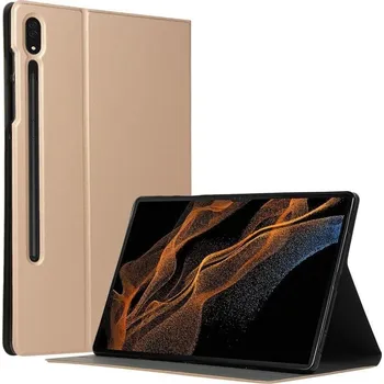 Příslušenství pro tablet Fold polohovatelné pouzdro na Samsung Galaxy Tab S8 Ultra - zlaté