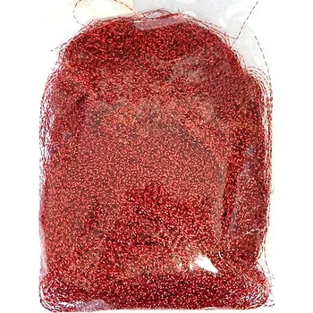 Vánoční dekorace Andělské vlasy, třásně, balení 14x10 cm, červená